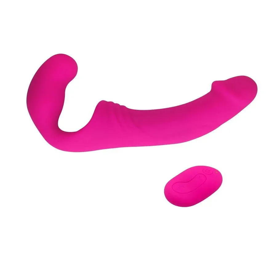 Remote Control Vibrating Strapless Strap On Sex Toy