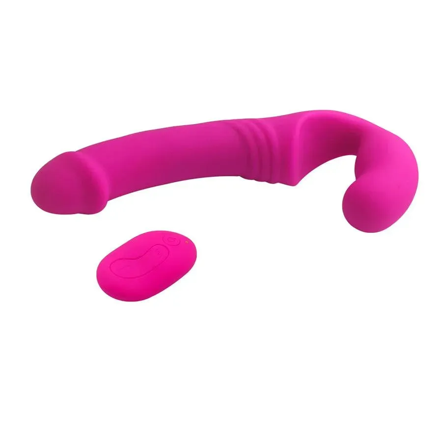 Remote Control Vibrating Strapless Strap On Sex Toy