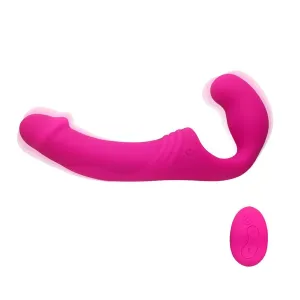 Remote Control Vibrating Strapless Strap On Sex Toy