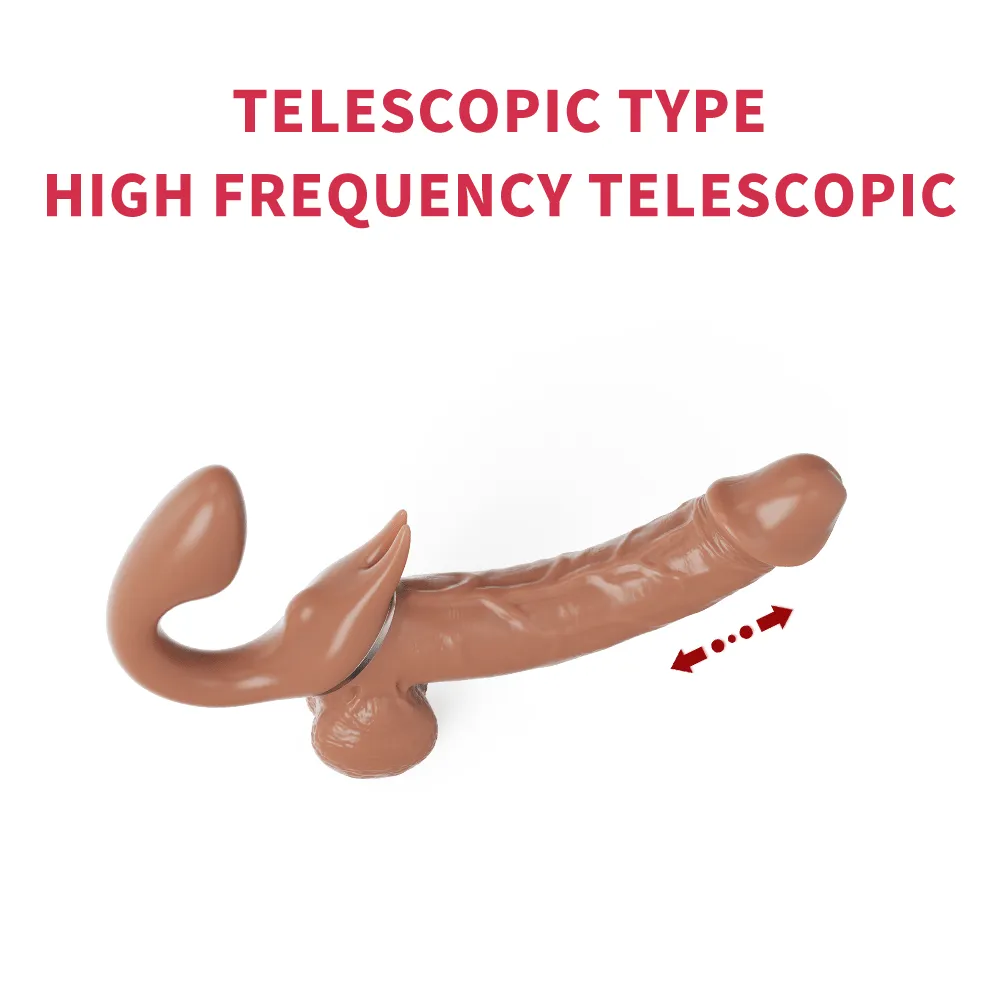 Remote Lesbian Strapless Strap On Dildo Vibrator