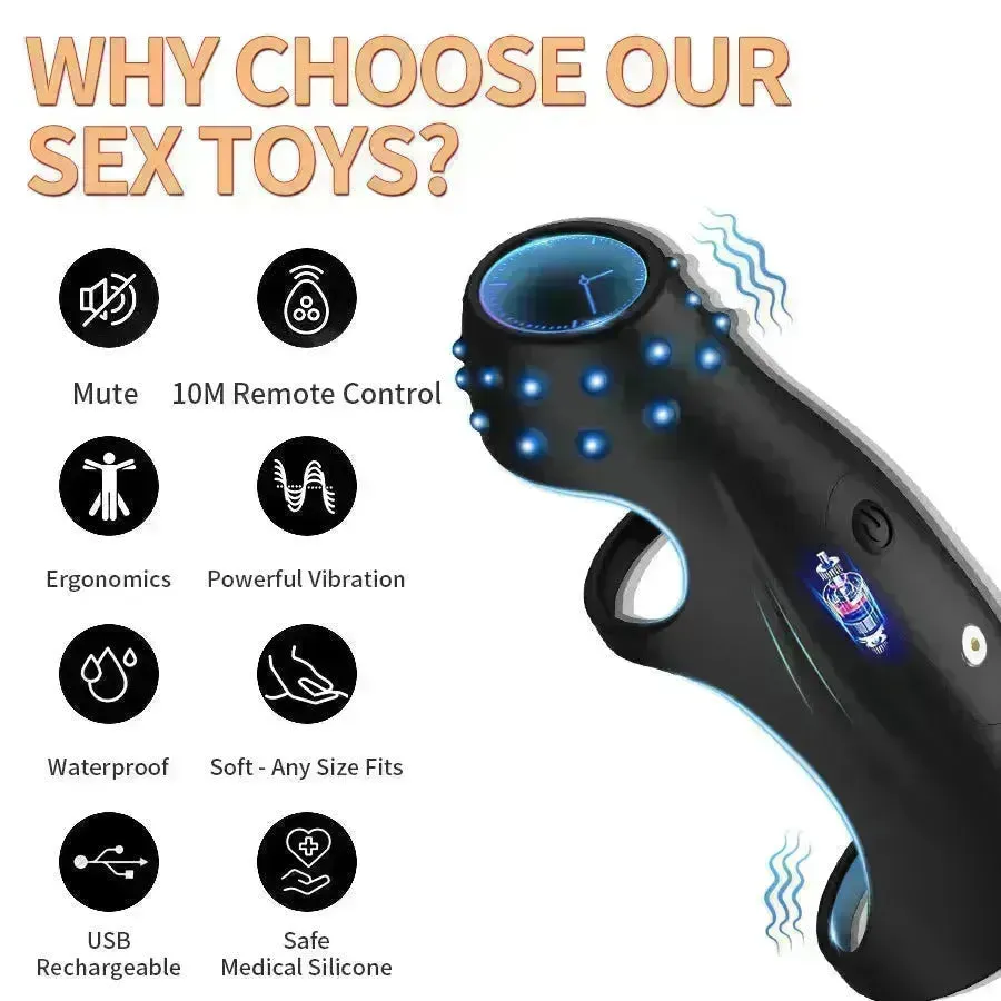 Remote Silicone Vibrating Penis Ring