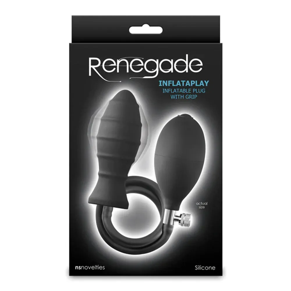 Renegade Inflataplay Inflatable Ribbed Silicone Butt Plug