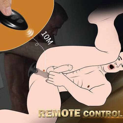 Ribbed Head 7 Thrusting 7 Vibration Anal Prostate Massager