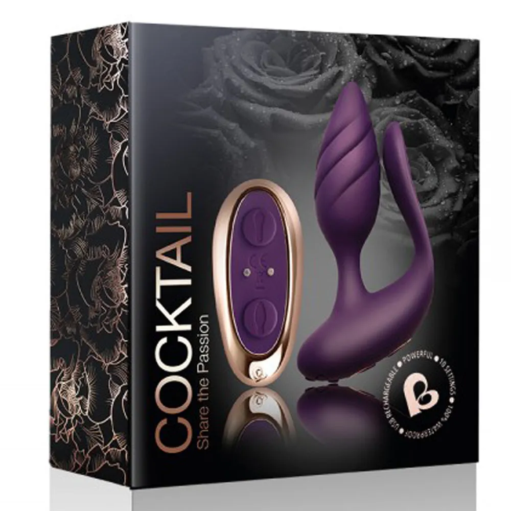 Rocks-Off Cocktail Remote Control Vaginal & Anal Plug Vibrator