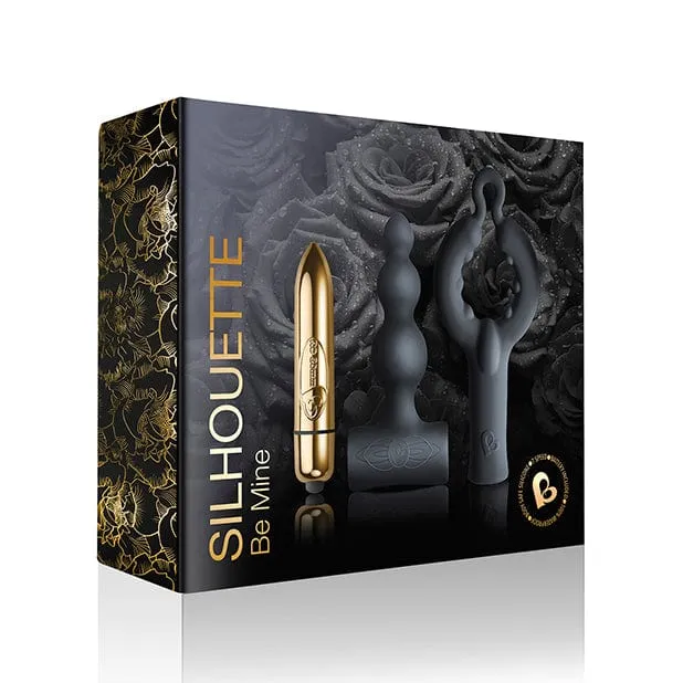 RocksOff - Dark Desires Silhouette Be Mine Anal Couple Kit (Black/Champagne Gold)