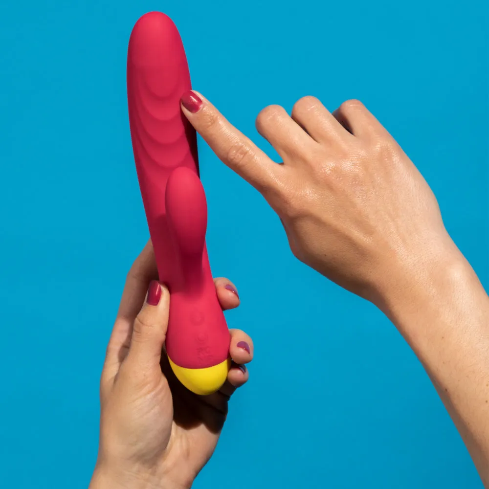 Romp Jazz Ribbed Silicone Rabbit Vibrator