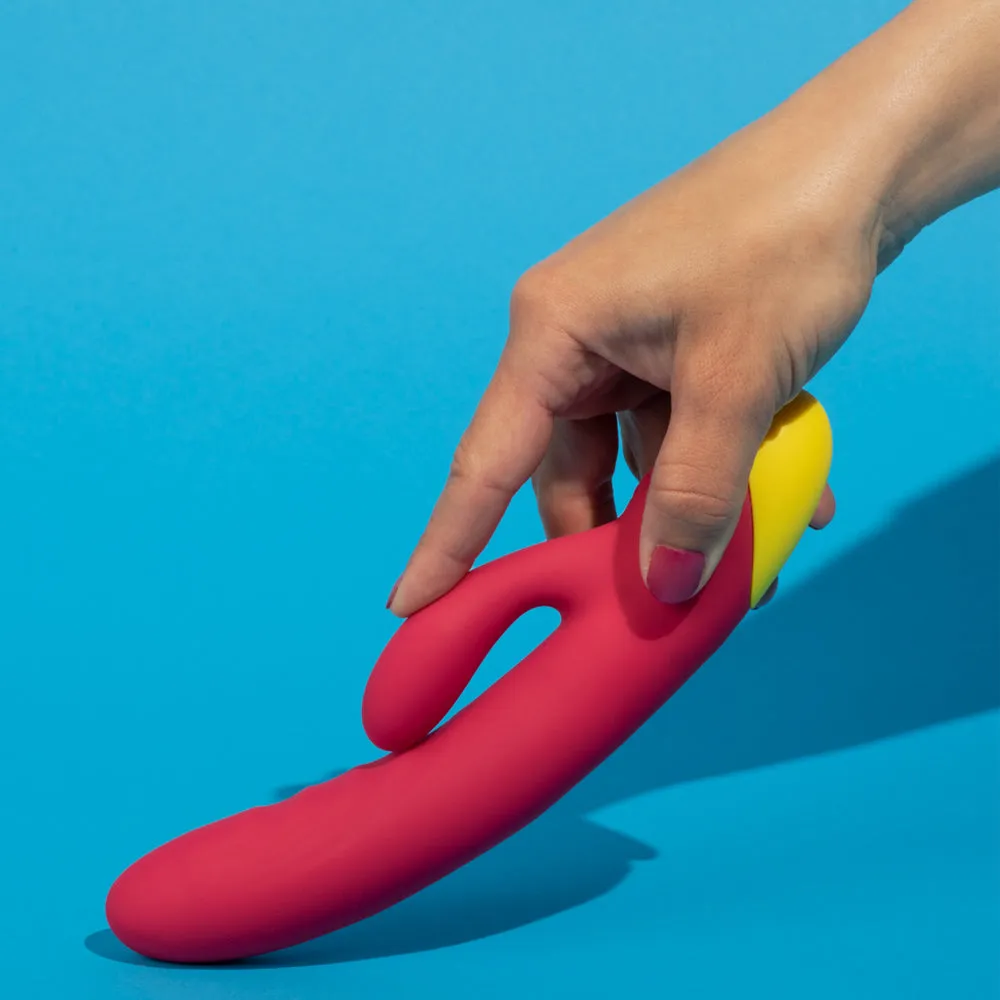 Romp Jazz Ribbed Silicone Rabbit Vibrator