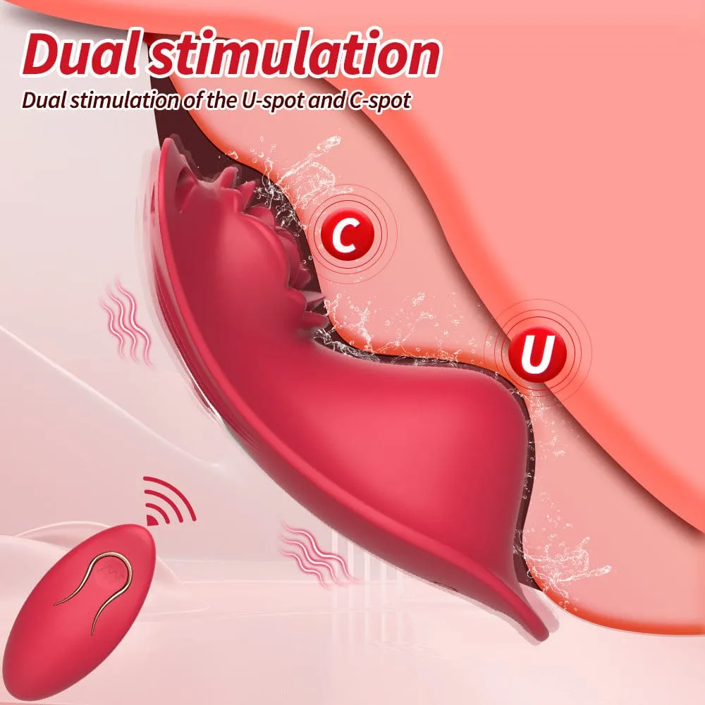 Rose Wearalbe Clitoral Massage Vibrator with Panty & Remote Control