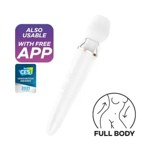 Satisfyer - Double Wand-er Bluetooth App-Controlled Wand Massager (White)