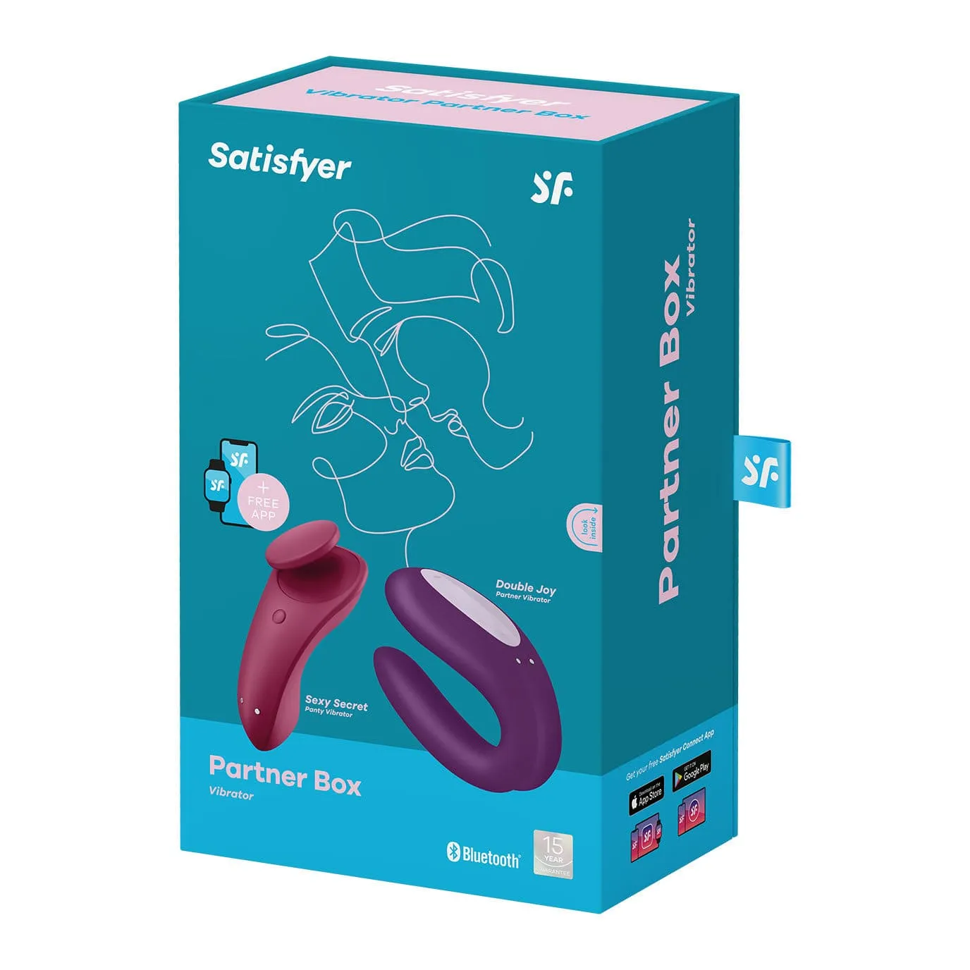 Satisfyer - Partner Box 1 App-Controlled Sexy Secret and Double Joy Couple Set (Multi Colour)