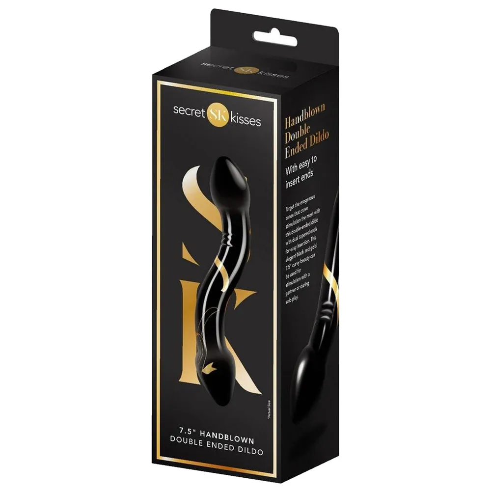 Secret Kisses 7.5" Handblown Double-Ended Glass Dildo