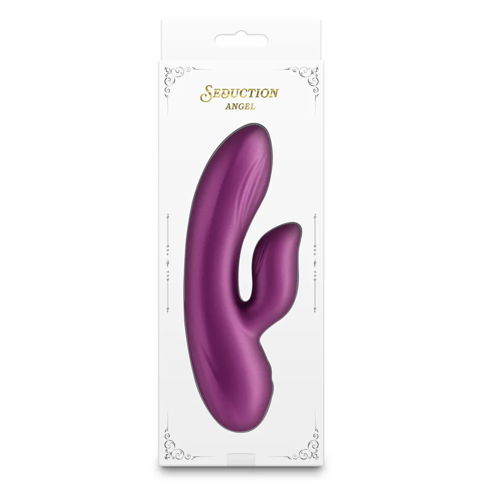 Seduction Angel Flexible Ribbed Metallic Silicone Rabbit Vibrator