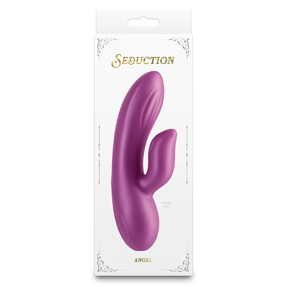Seduction Angel Flexible Ribbed Metallic Silicone Rabbit Vibrator
