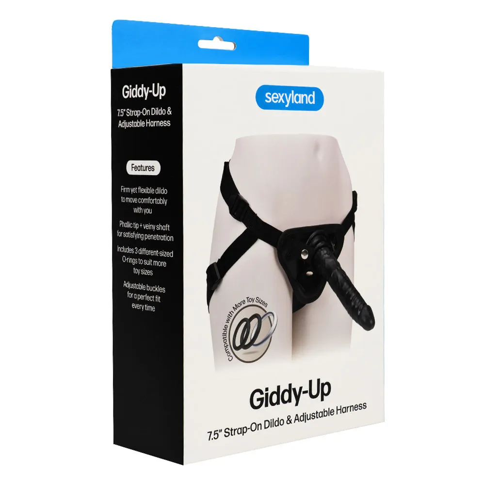 Sexyland Giddy-Up 7.5" Strap-On Dildo & Adjustable Harness