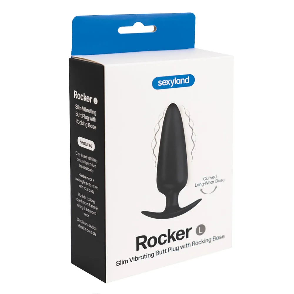 Sexyland Rocker Slim Vibrating Butt Plug With Rocking Base – Large
