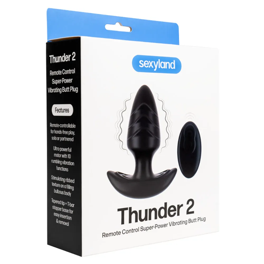 Sexyland Thunder II Remote Control Super-Power Vibrating Silicone Butt Plug