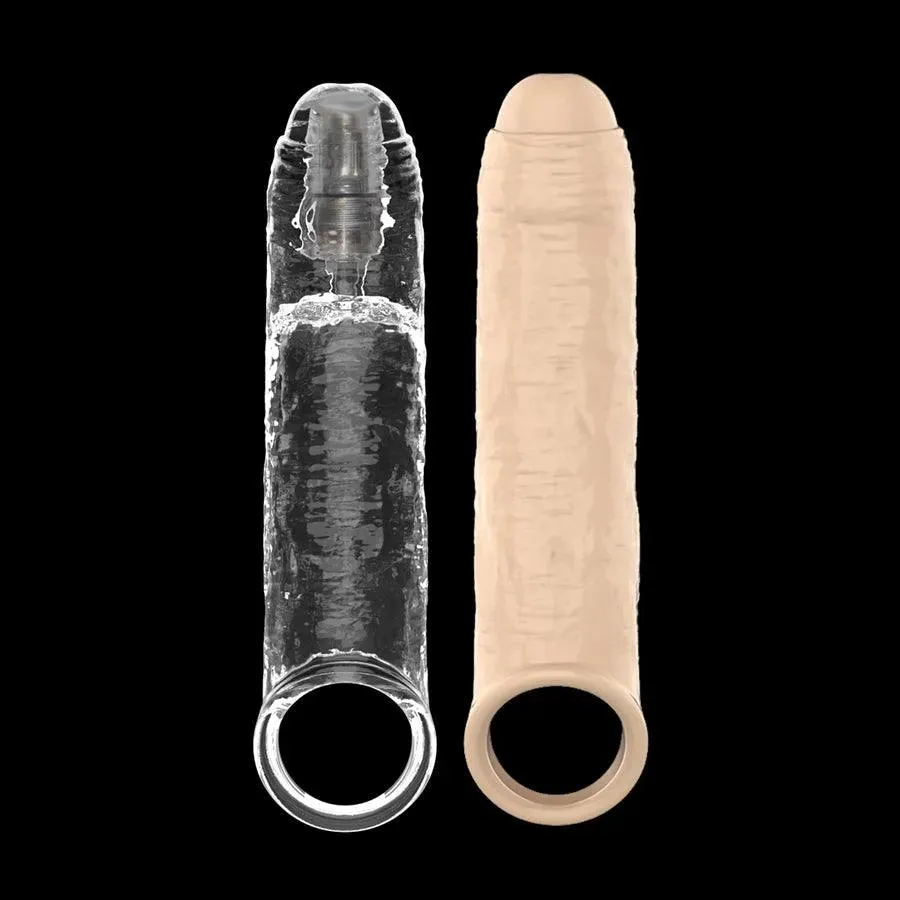 Soft Silicone Vibrating Cock Sleeve for Men
