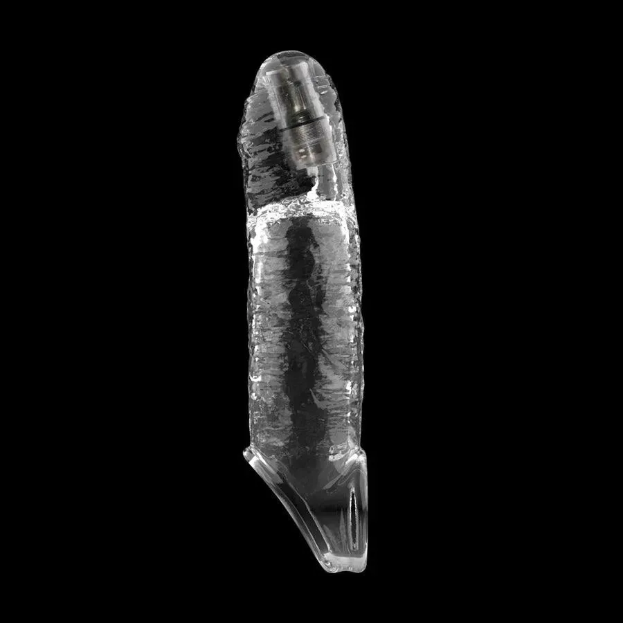 Soft Silicone Vibrating Cock Sleeve for Men