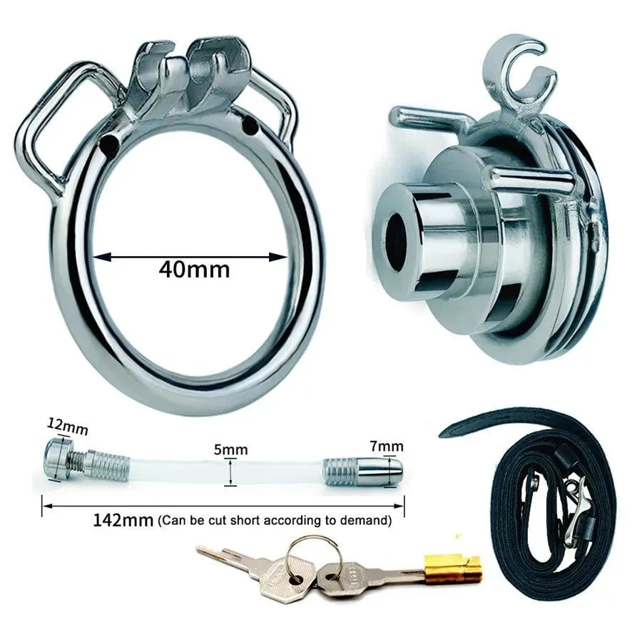 Steel Wearable Chastity Belt BDSM Toy for Couples