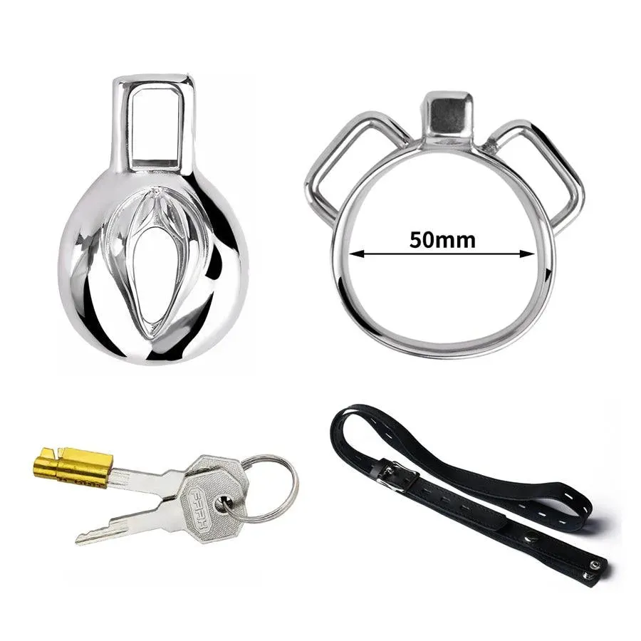 Steel Wearable Chastity Belt Device for Sissy Men