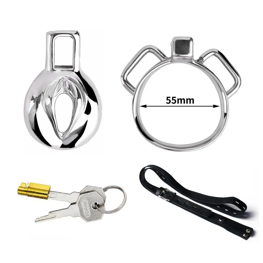 Steel Wearable Chastity Belt Device for Sissy Men