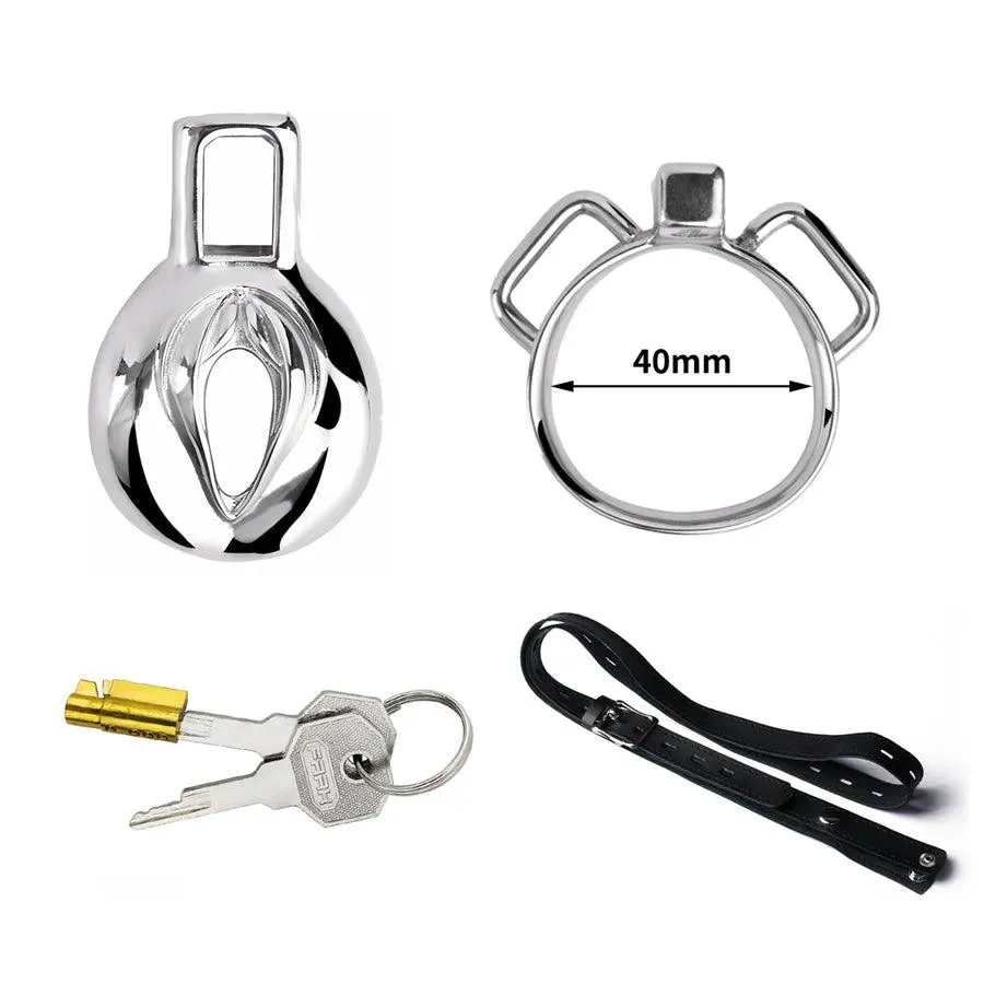 Steel Wearable Chastity Belt Device for Sissy Men