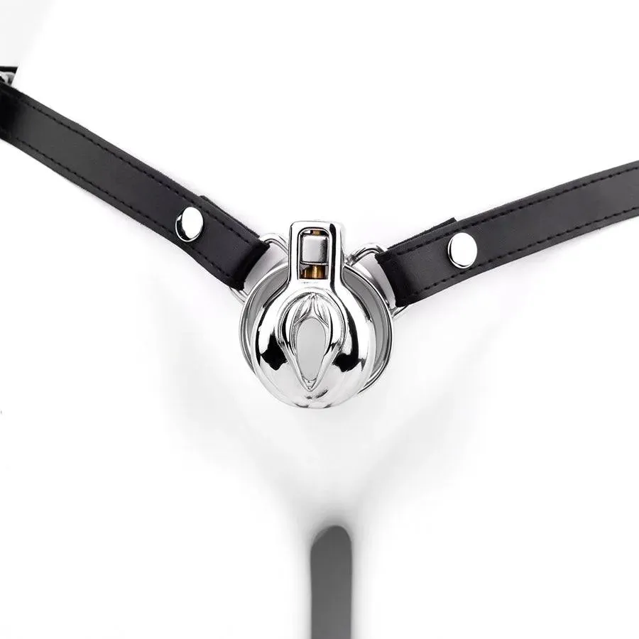 Steel Wearable Chastity Belt Device for Sissy Men
