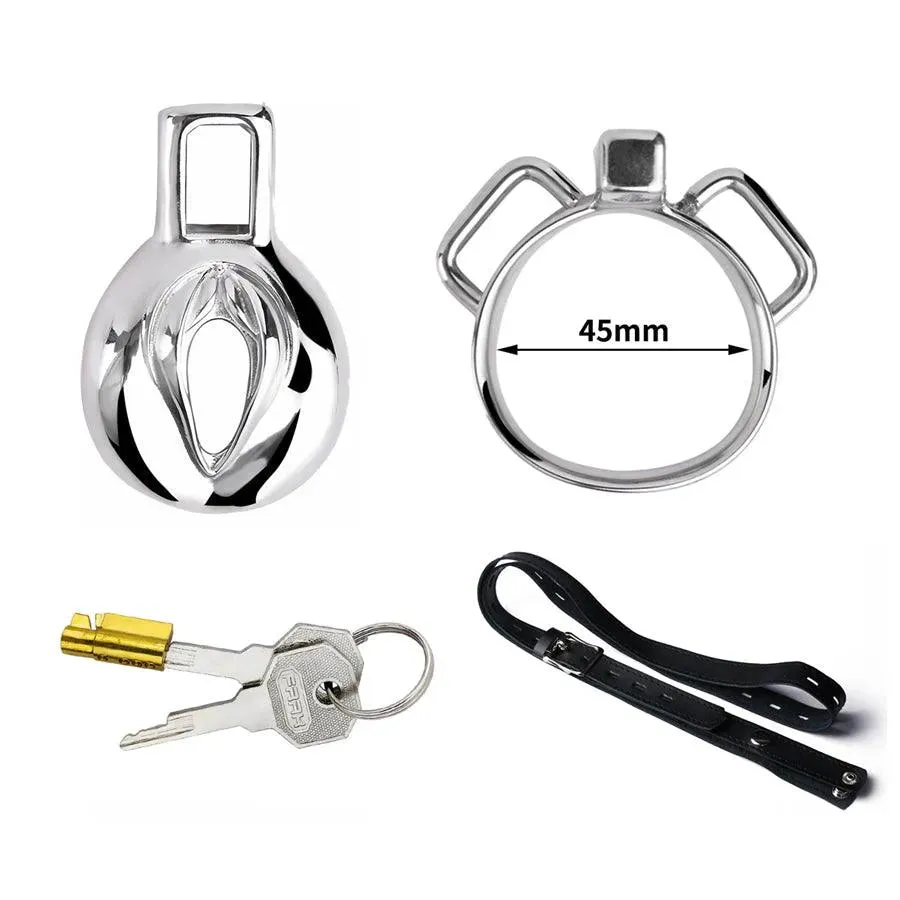 Steel Wearable Chastity Belt Device for Sissy Men