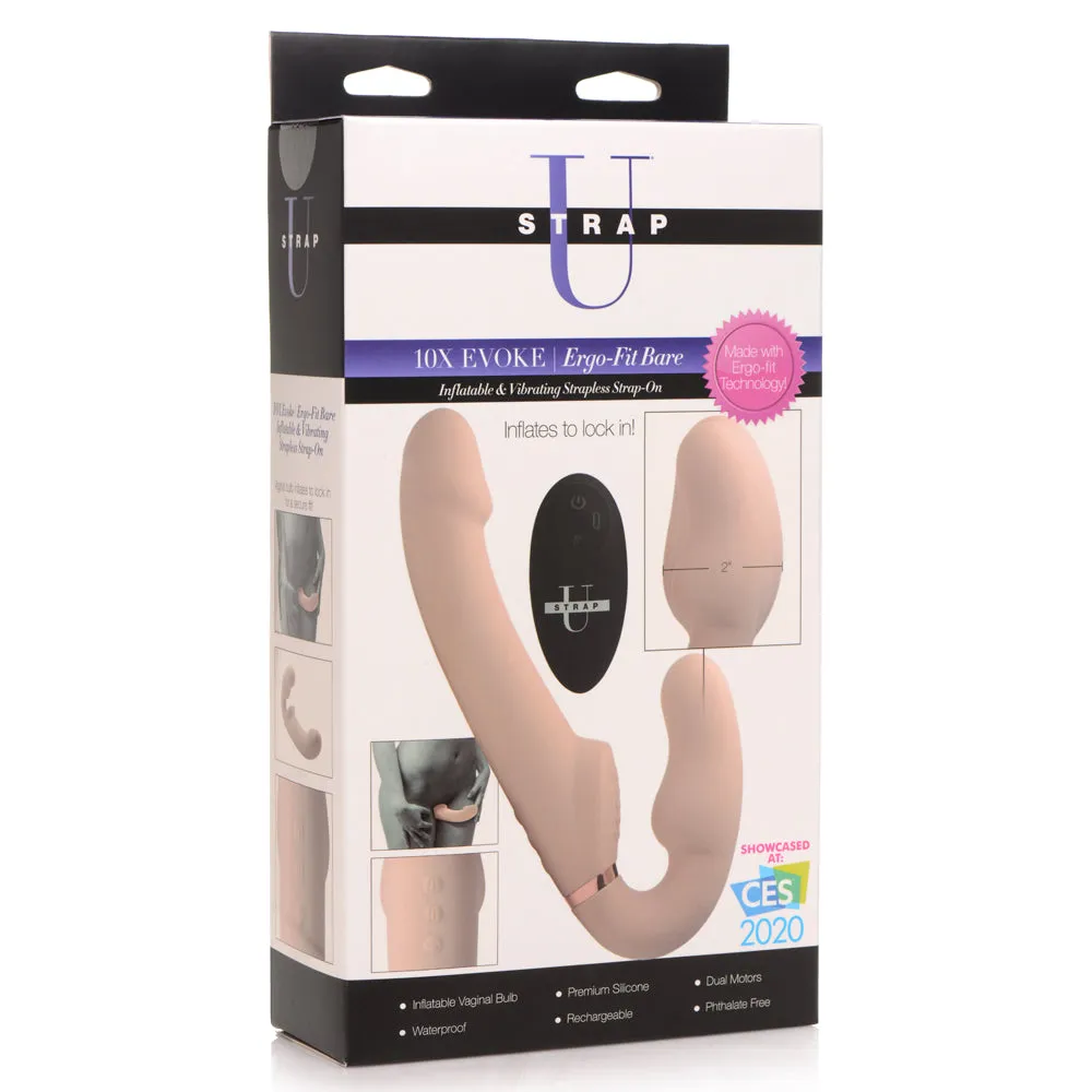 Strap-U Evoke Remote Control Inflatable Vibrating Strapless Strap-On