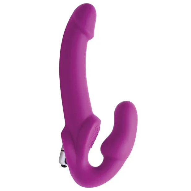 Strap U - Evoke Vibrating Strapless Silicone Strap on Dildo (Pink)