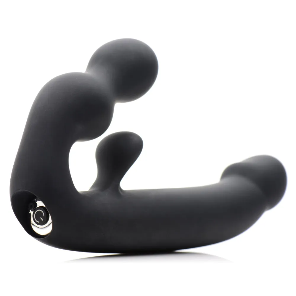 Strap-U Tri-Volver Rechargeable Vibrating Rabbit Strapless Strap-On
