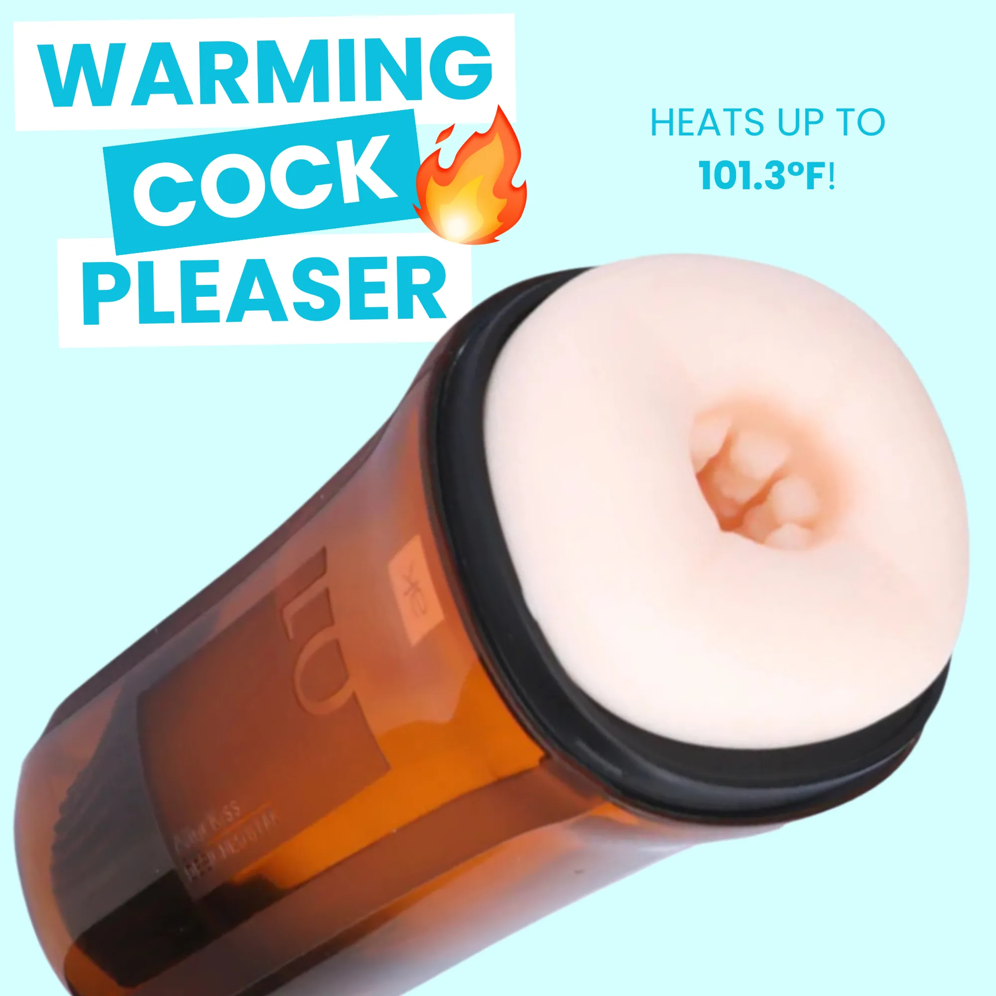 The Angel Vibrating & Heating Masturbator - Rechargeable with 5 Vibration Modes!