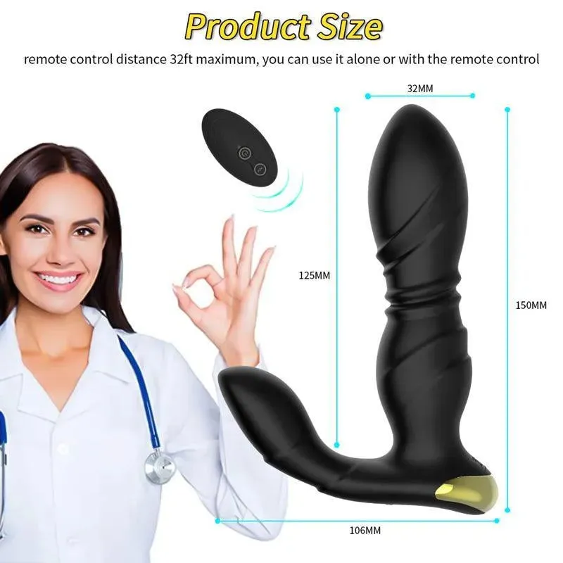 Thrusting Anal Plug Vibrator