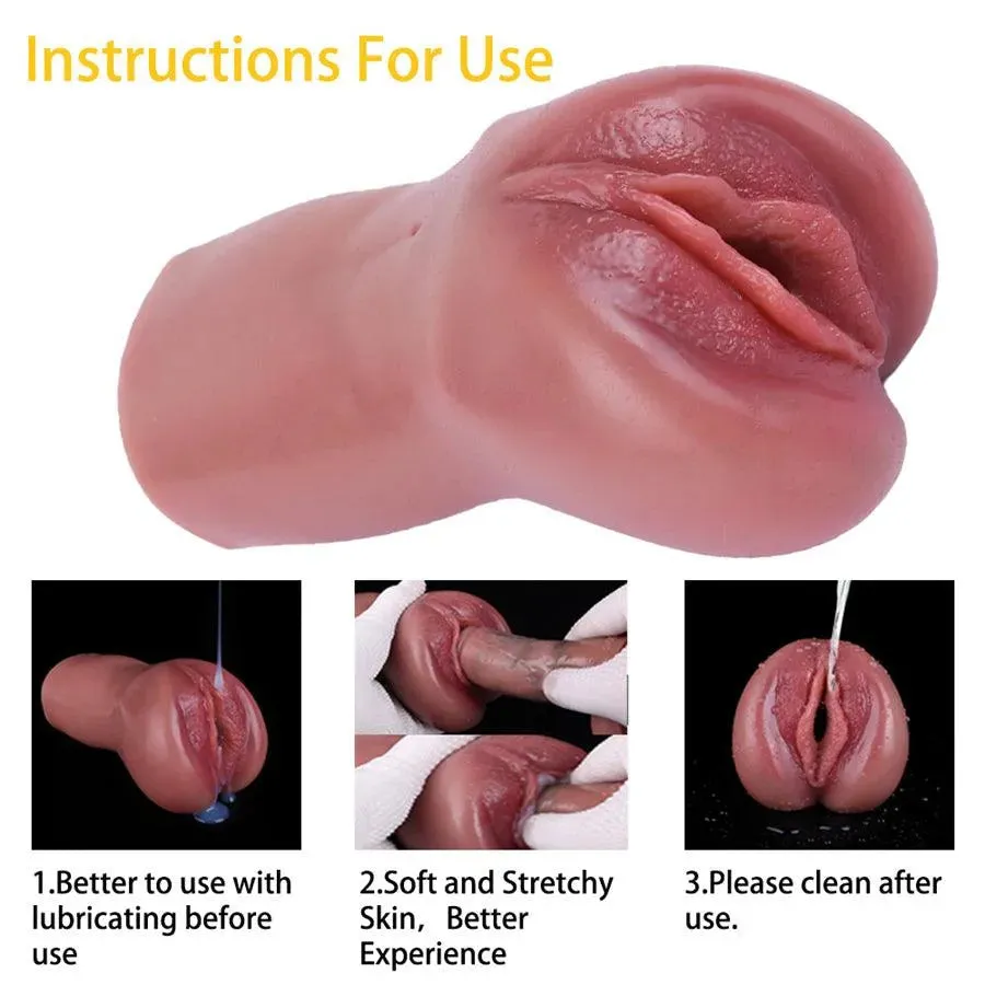 Top Silicone Realistic Fake Pussy for Men