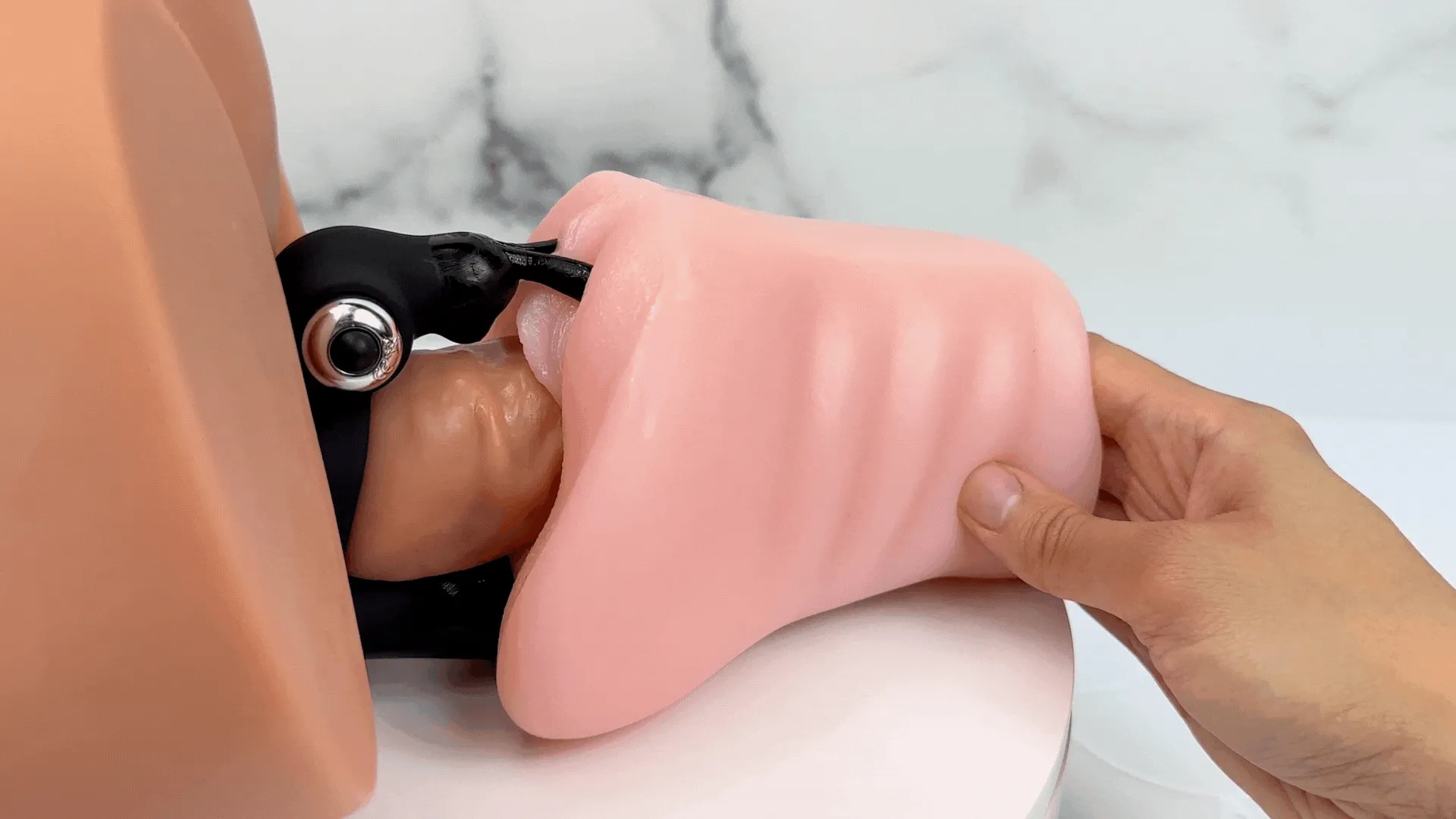 Triple Pleasure Silicone Dual-Penetrating Cock Ring