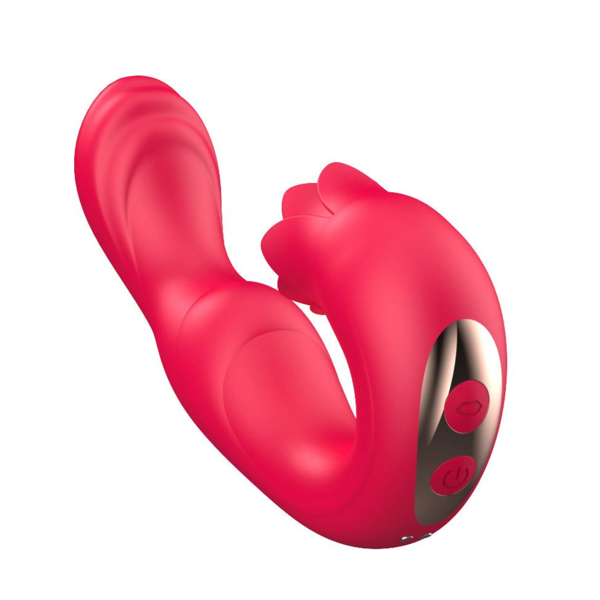 Twirling Tongue Tease - Silicone Rotating G-Spot Vibe & Clit Licking Rose