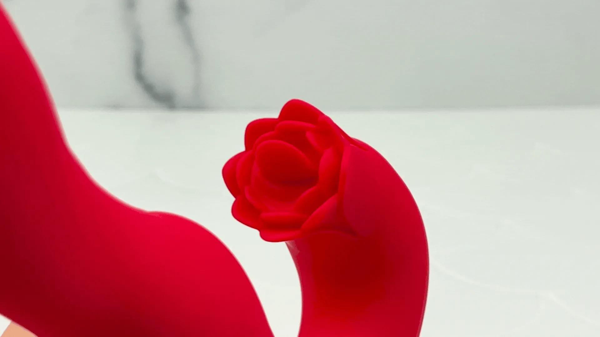 Twirling Tongue Tease - Silicone Rotating G-Spot Vibe & Clit Licking Rose