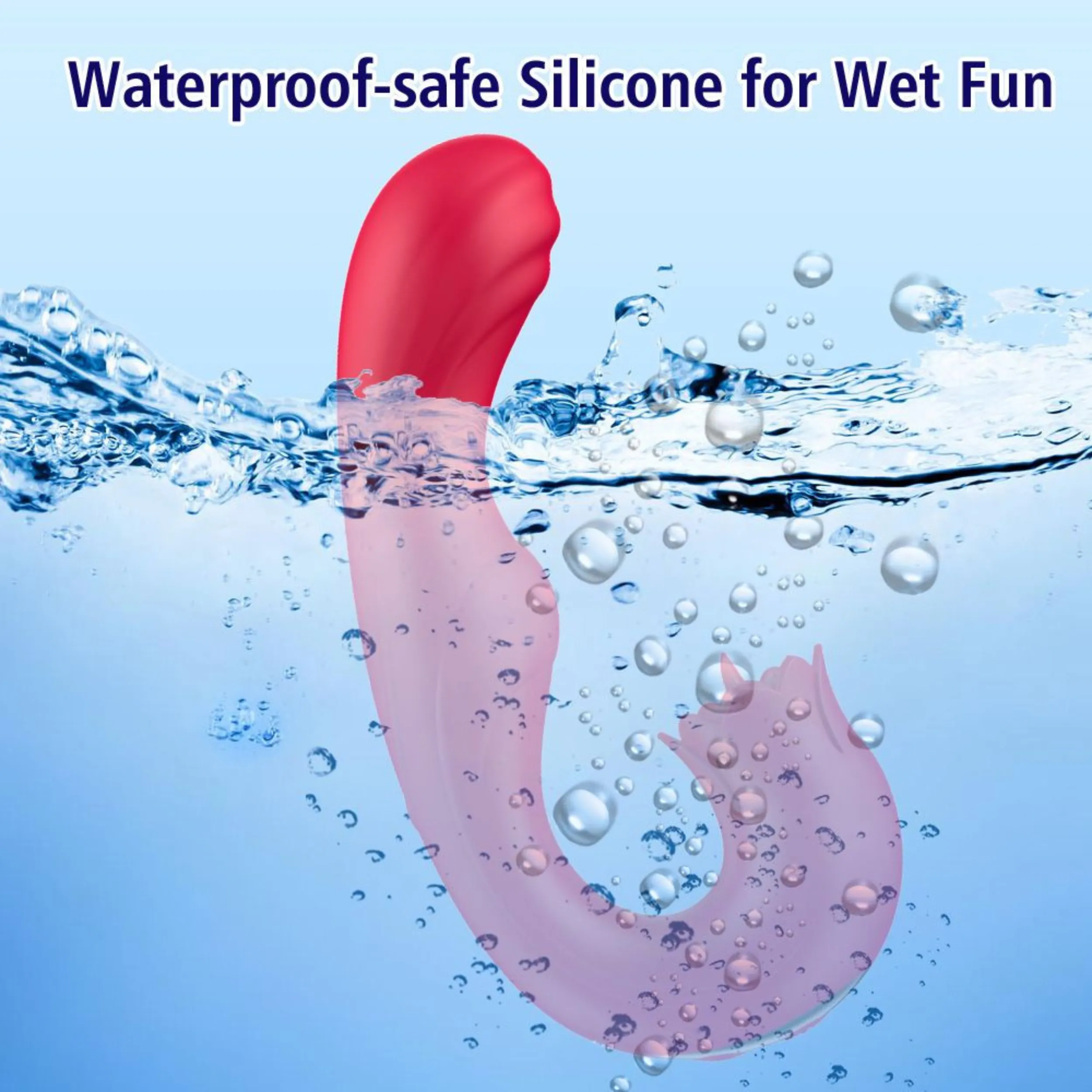 Twirling Tongue Tease - Silicone Rotating G-Spot Vibe & Clit Licking Rose