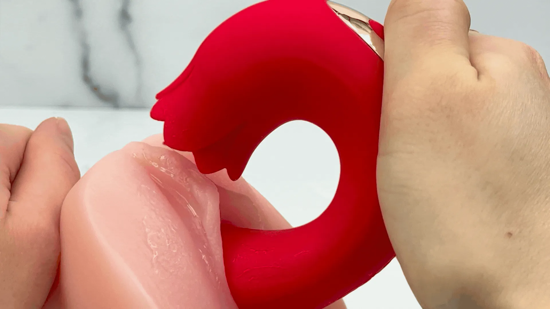 Twirling Tongue Tease - Silicone Rotating G-Spot Vibe & Clit Licking Rose