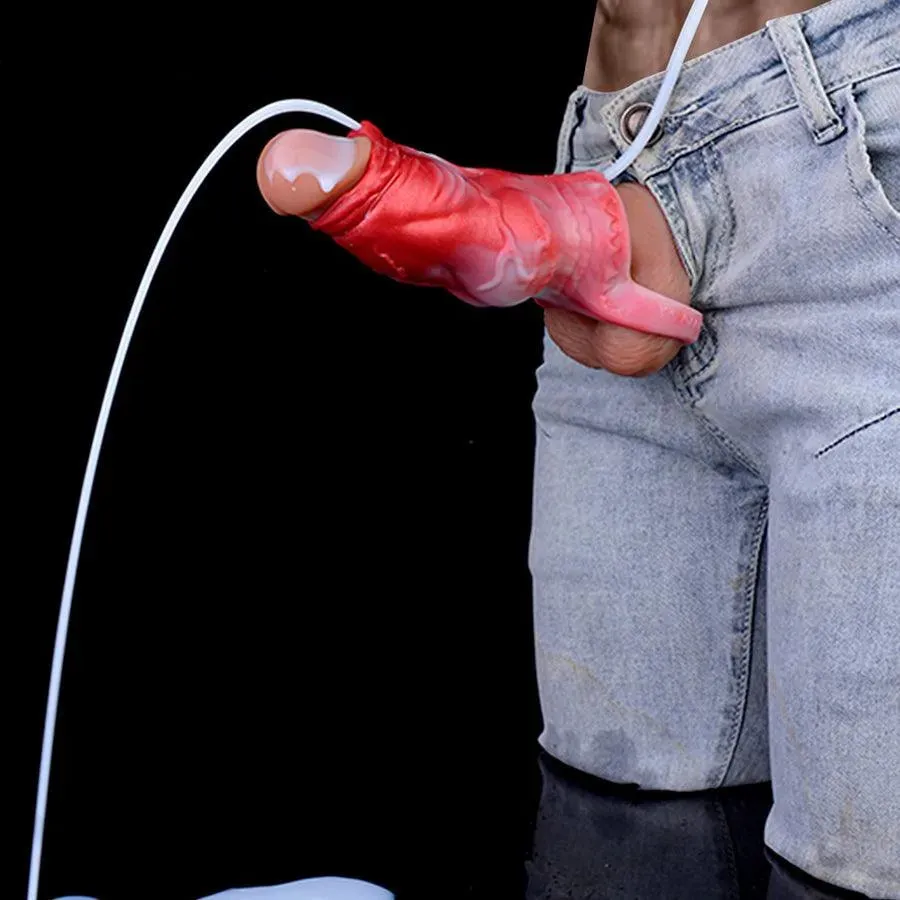 Ultimate Silicone Squirting Cock Sleeve