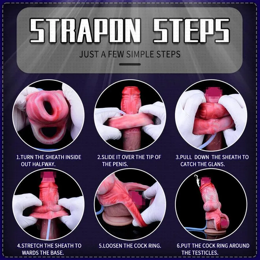Ultimate Silicone Squirting Cock Sleeve