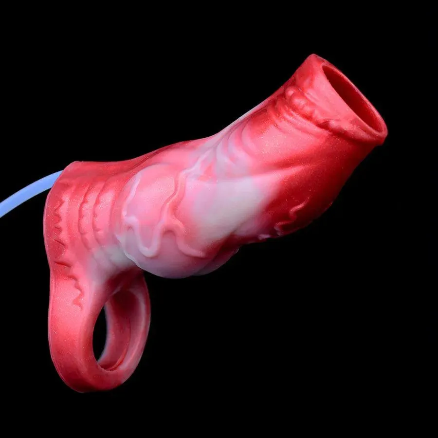 Ultimate Silicone Squirting Cock Sleeve