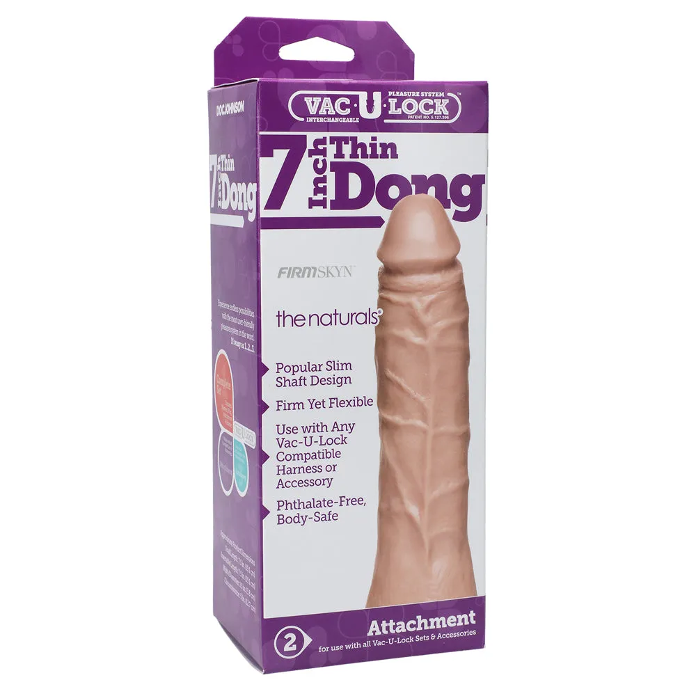 Vac-U-Lock 7" The Naturals Thin Dildo Attachment