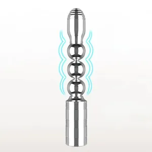 Vibrating Metal Anal Beads Sex Toy