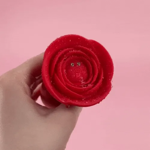 Vibrating Rose Glow Butt Plug with Remote Control 3.9 Inch