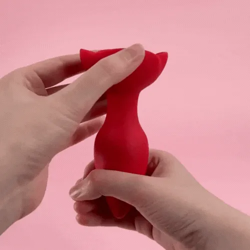 Vibrating Rose Glow Butt Plug with Remote Control 3.9 Inch