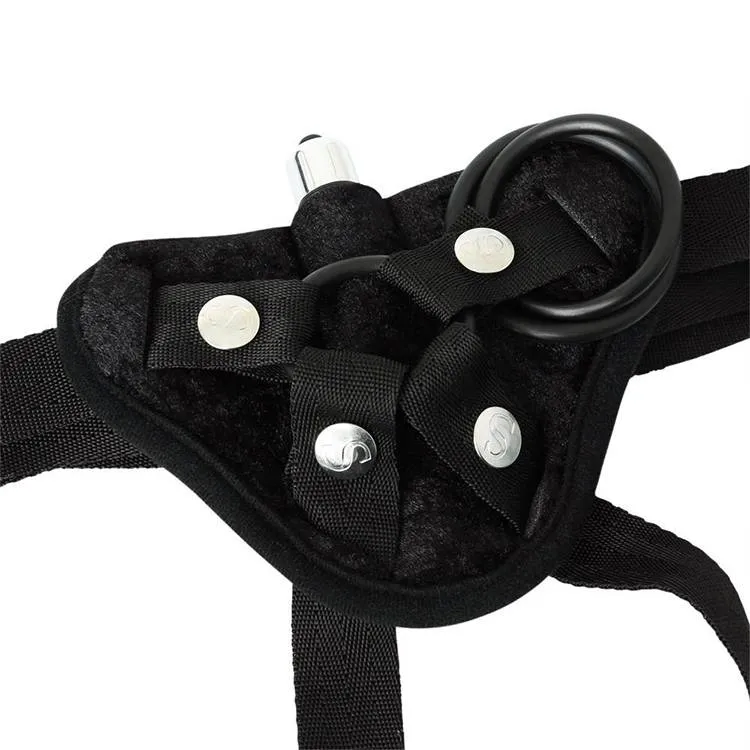 Vibrating Velvet Harness