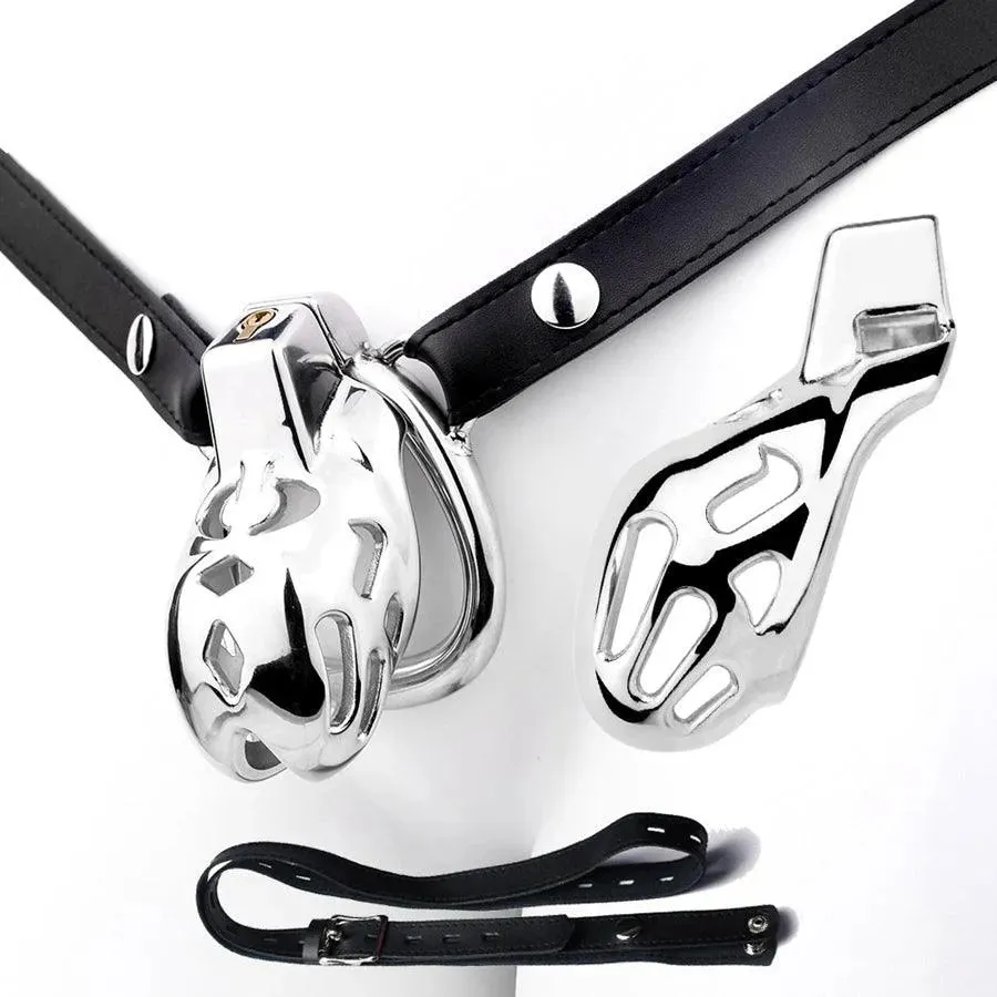 Wearable Cobra Steel Chastity Cage for Men
