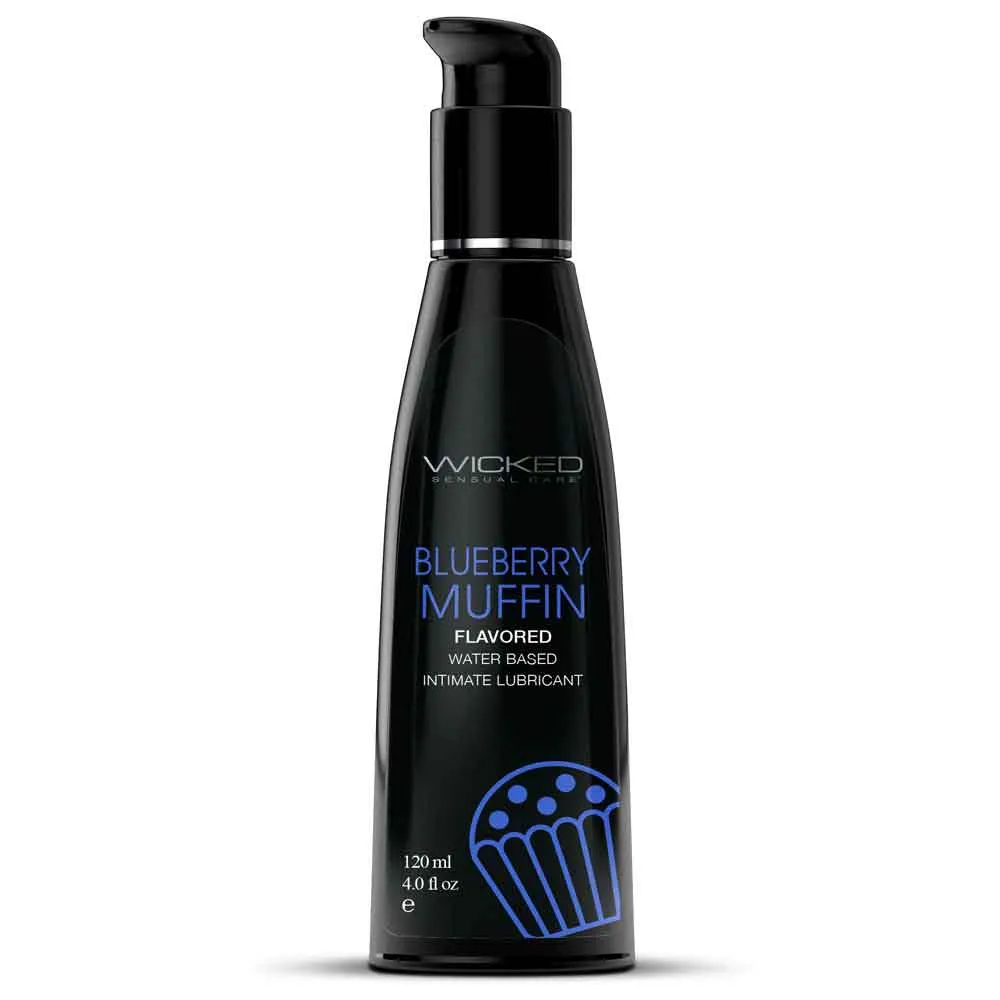 Wicked Aqua Flavoured Water-Based Lubricant - Blueberry Muffin