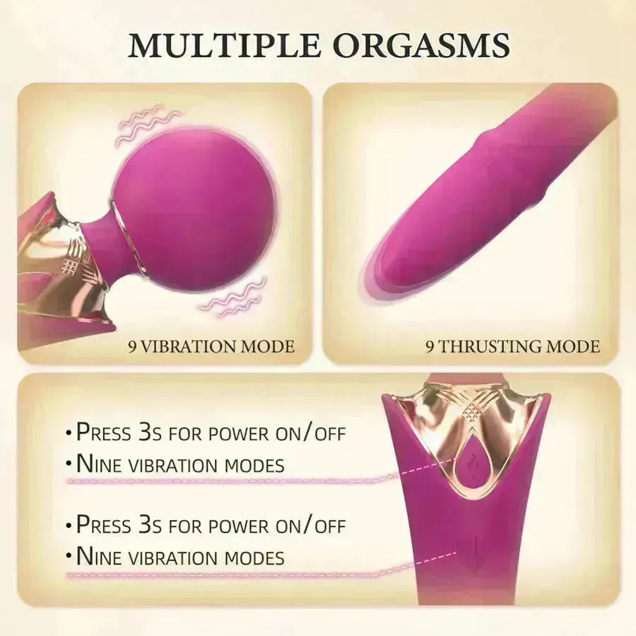 Xinghaoya Dual Head Thrusting Wand Vibrator